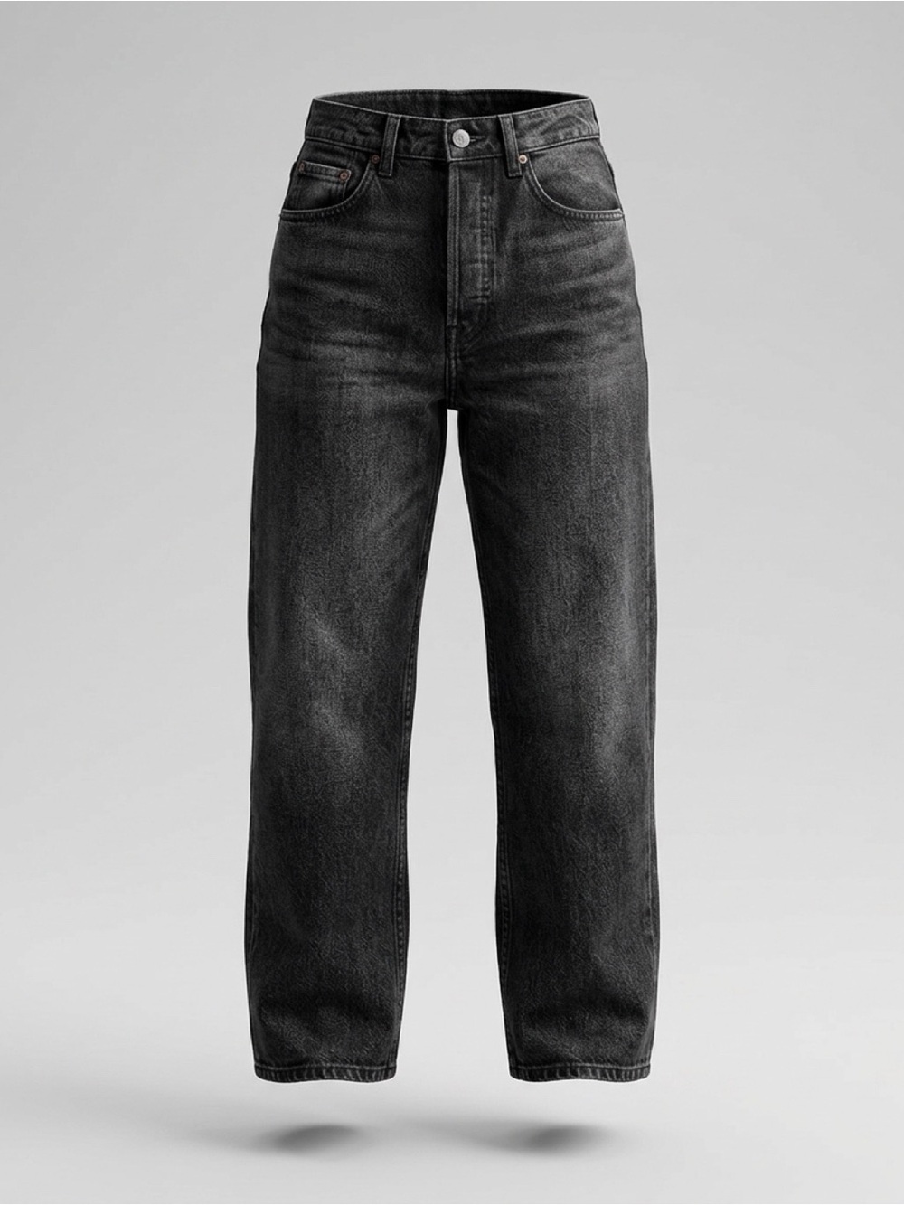Zara High-rise Black Wash Jeans